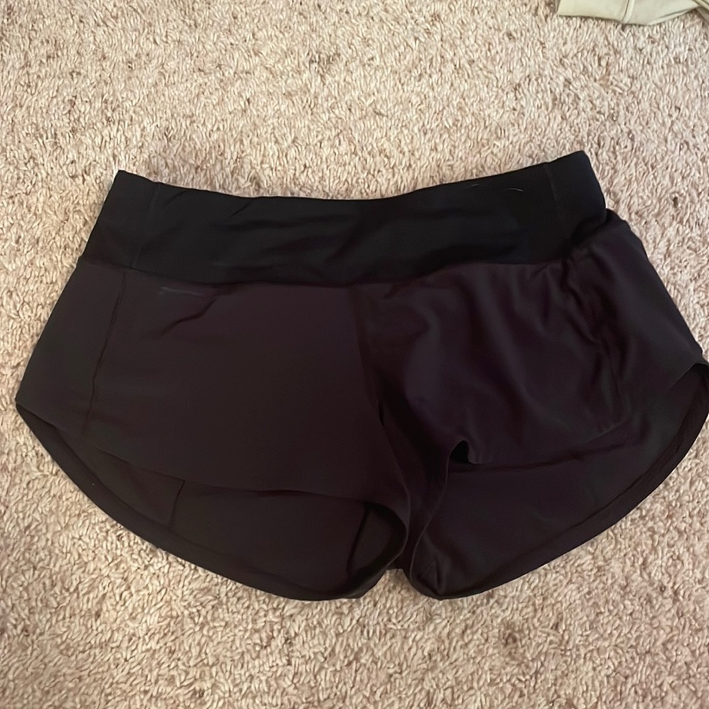 Black Lululemon Speed Up Shorts